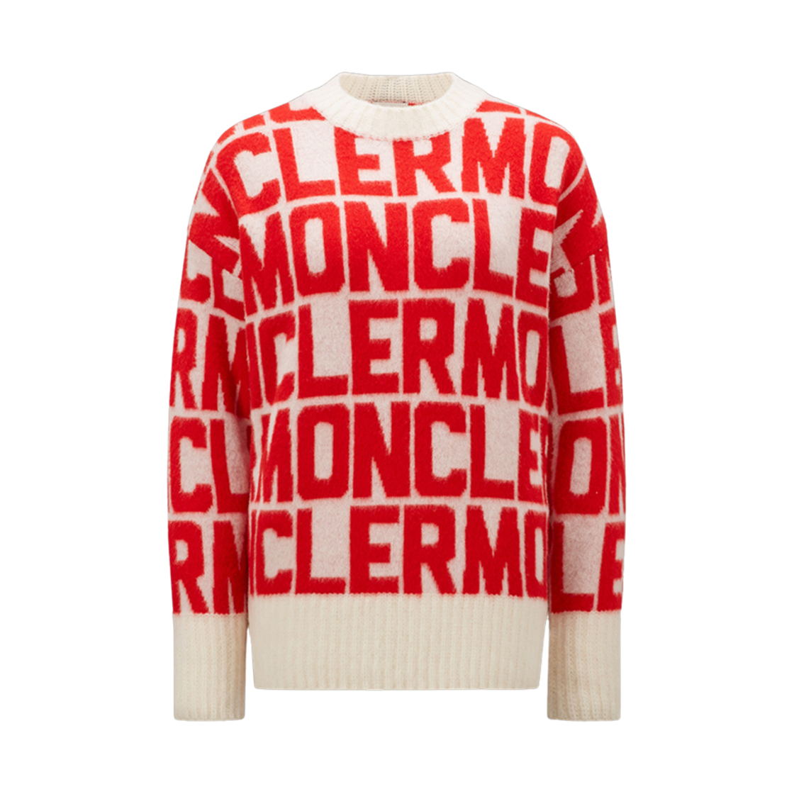 I2-093-9C00020-M1241-P09 (W) Moncler Logo Wool Jacquard Jumper Black White - 23FW