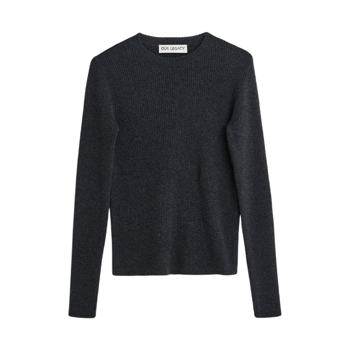 M4233CA Our Legacy Compact Roundneck Melange Wool Anthracite
