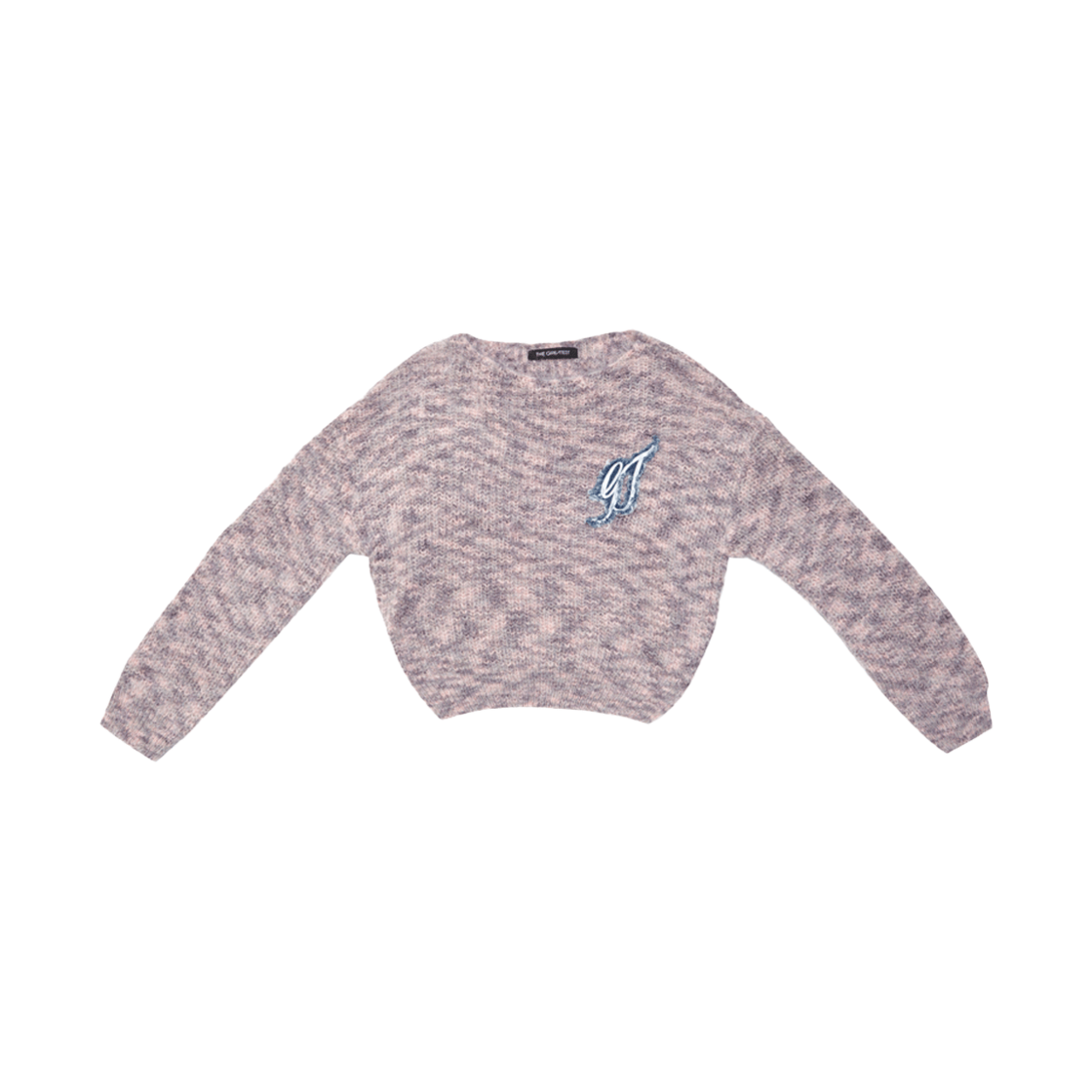 GT24FW02 Pi The Greatest Logo Patch Knit Tee Pink