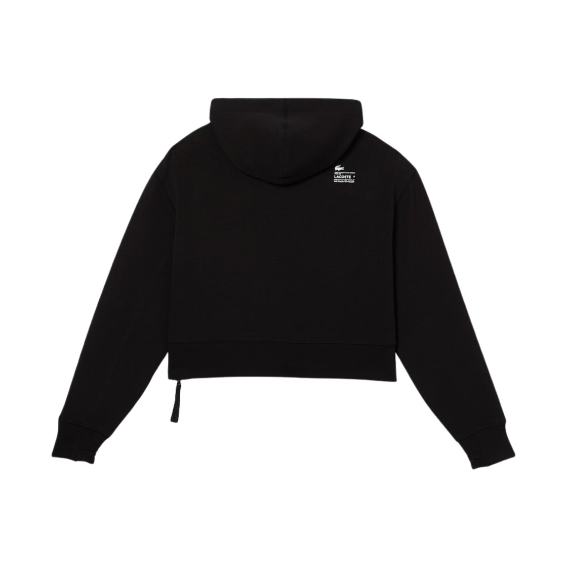 (W) 라코스테 더블 페이스드 후드 스웨트셔츠 블랙((W) Lacoste Double Faced Hoodie Sweatshirt Black) - 2