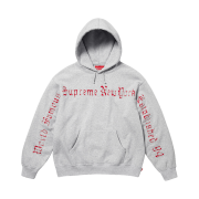 Supreme Contrast Cutout Hooded Sweatshirt Heather Grey - 25SS