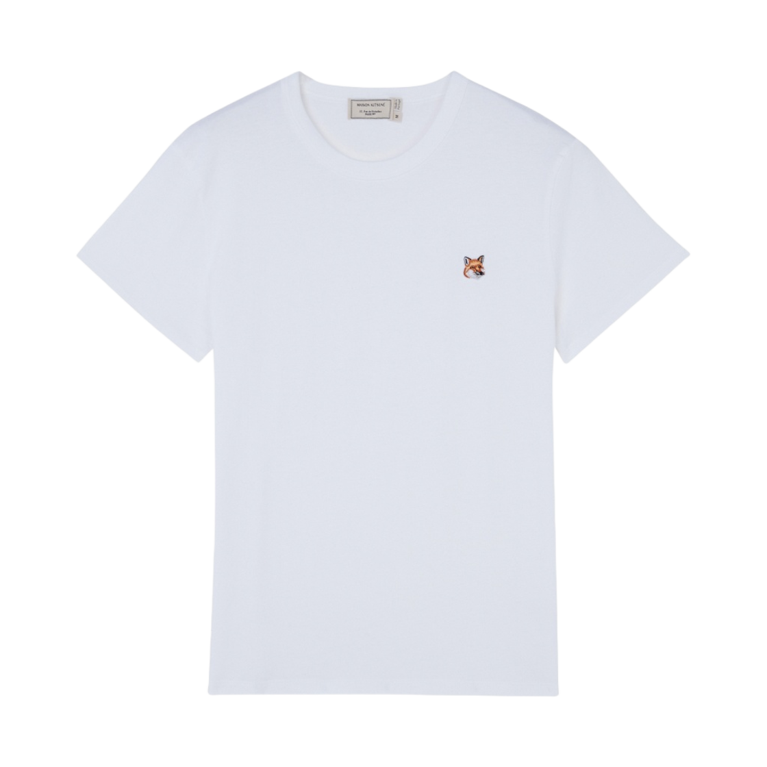 메종 키츠네 폭스 헤드 패치 클래식 티셔츠 화이트(Maison Kitsune Fox Head Patch Classic T-Shirt White)