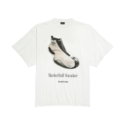 Balenciaga Basketball Sneaker T-Shirt Oversized Dirty White