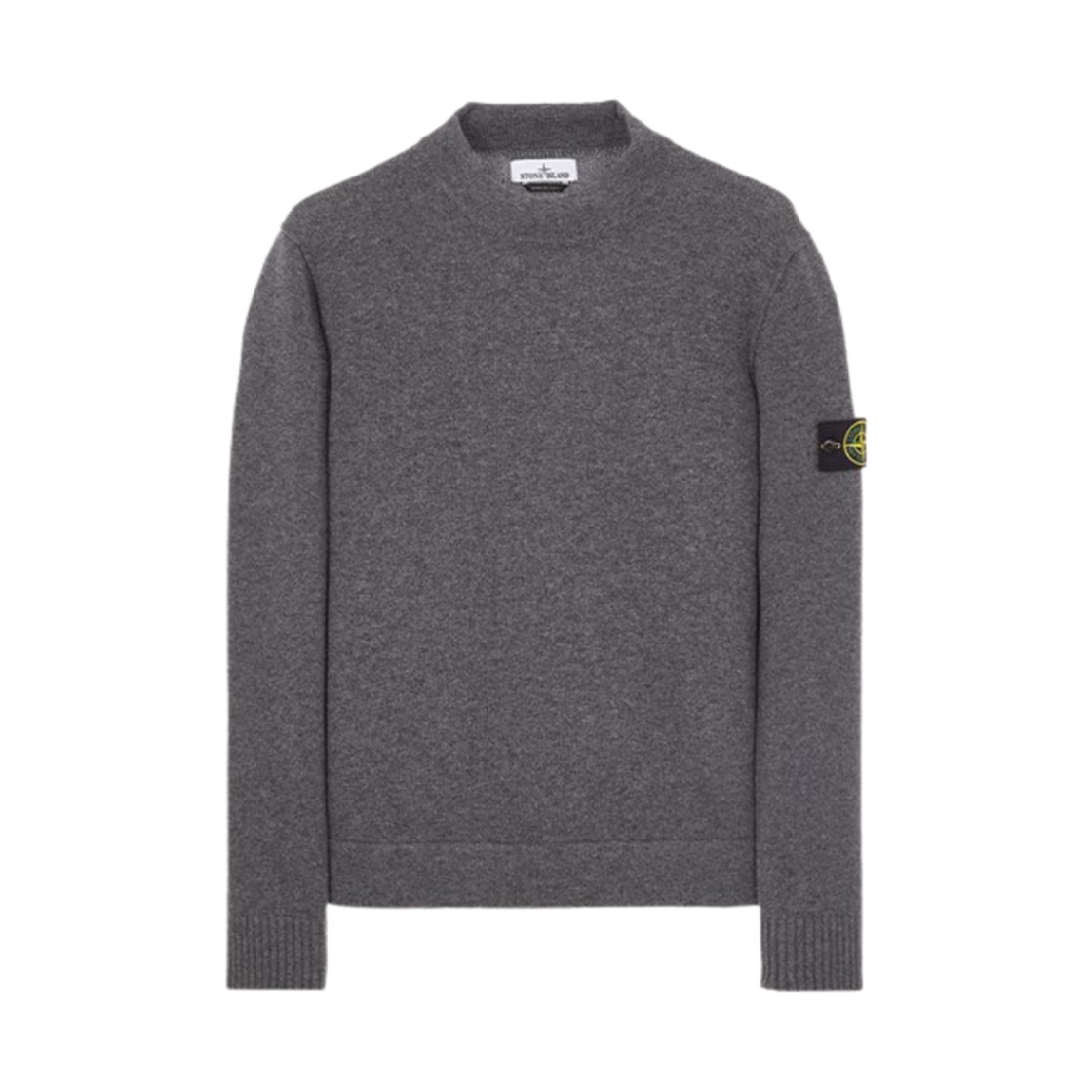 7915522B6-V0M67 Stone Island 522B6 Geelong Wool Mock Turtleneck Knit Dark Grey Melange - 23FW