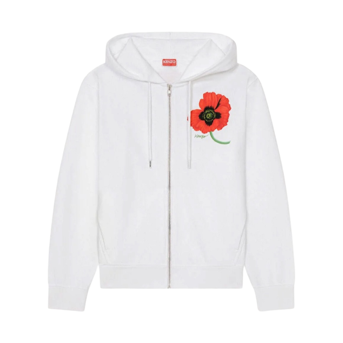 겐조 포피 후드 집업 화이트(Kenzo Poppy Hoodie Zip Up White) - 1
