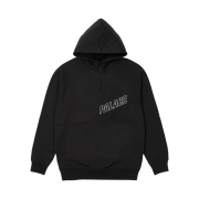 Palace Slant 1/4 Zip Hood Black - 22FW