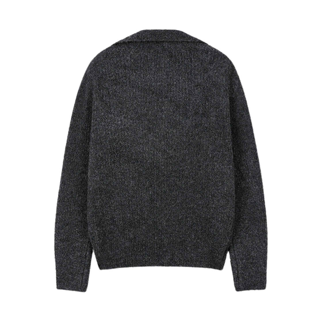 토니웩 울 블렌드 부클 집 스웨터 다크 그레이(Tonywack Wool Blend Boucle Zip Sweater Dark Grey) - 2
