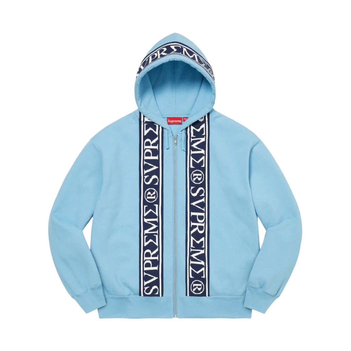 슈프림 로만 집업 후드 스웨트셔트 라이트 블루 - 23SS(Supreme Roman Zip Up Hooded Sweatshirt Light Blue - 23SS) - 1