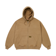 Palace Triple Stitch Zip Hood Pigment Brown - 24FW