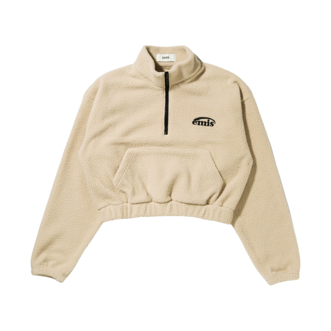 (W) 이미스 뉴 로고 플리스 집업 베이지((W) Emis New Logo Fleece Zip-Up Beige)