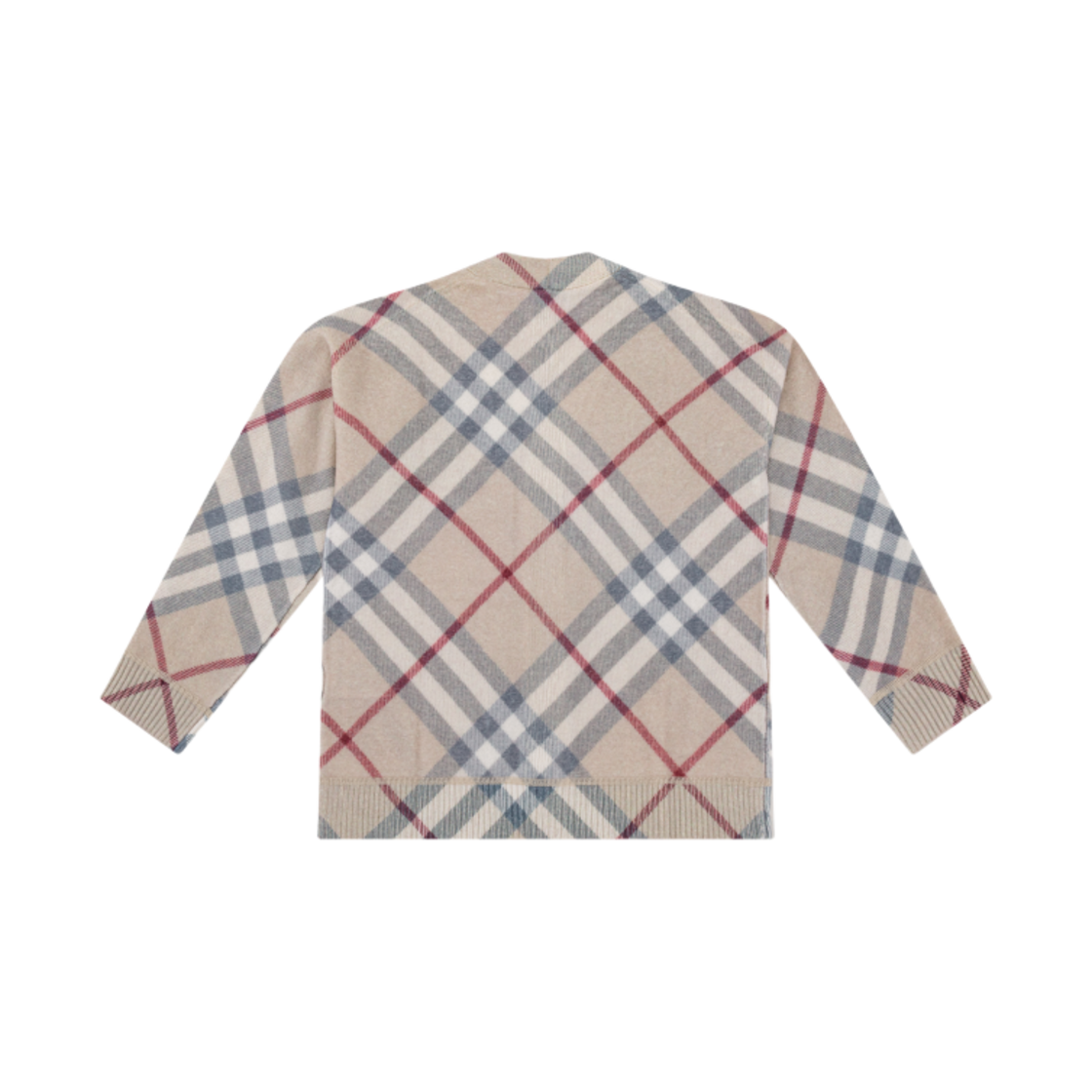 (키즈) 버버리 체크 울 가디건 페일 스톤((Kids) Burberry Check Wool Cardigan Pale Stone) - 2