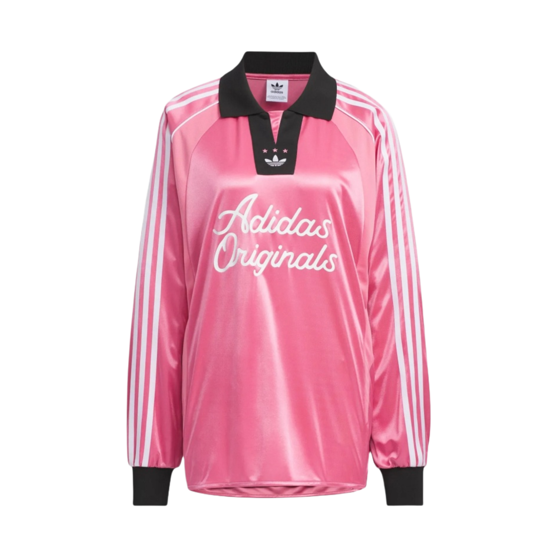 【ADIDAS】Original Polo Jersey L/S T-Shirt Pink★追跡可 adidas Women's Originals Printed Trefoil Polo - Worldwide