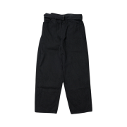 Comoli Denim Belted Pants Black - 24AW