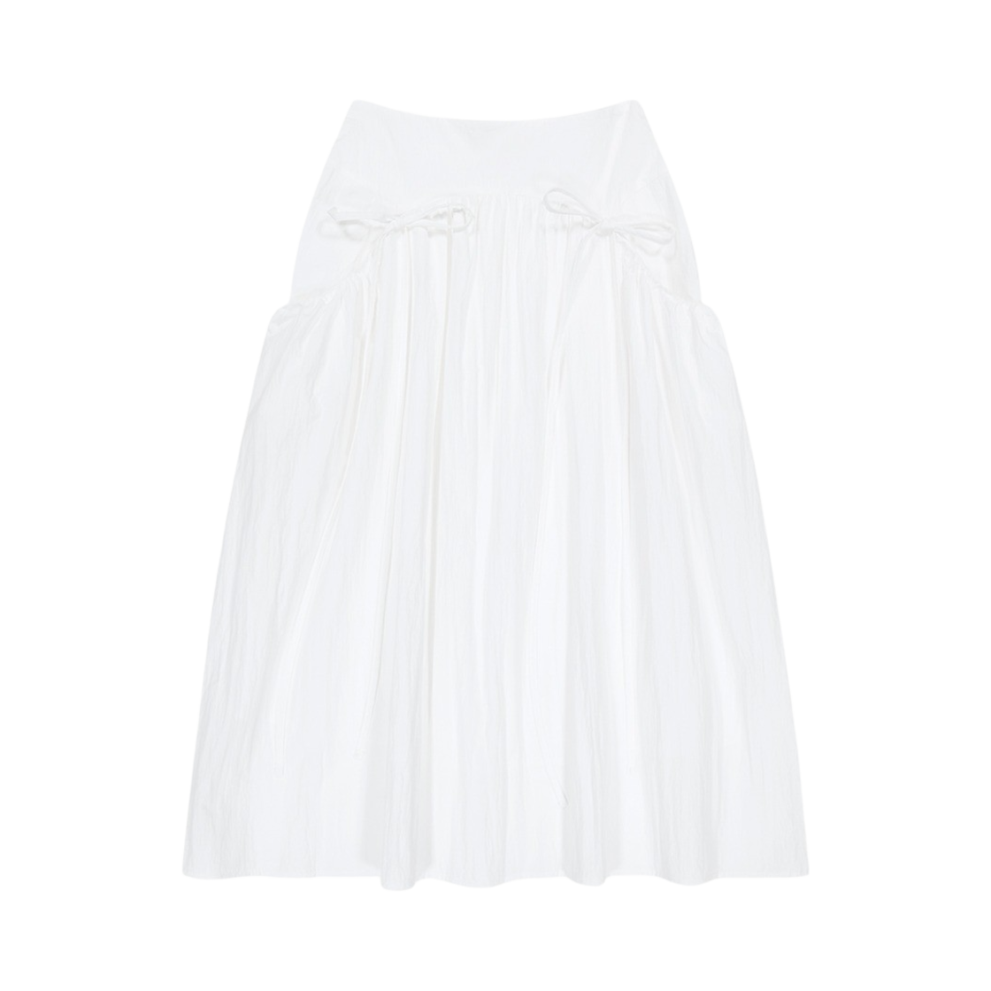 마가린핑거스 셔링 포켓 롱 스커트 화이트