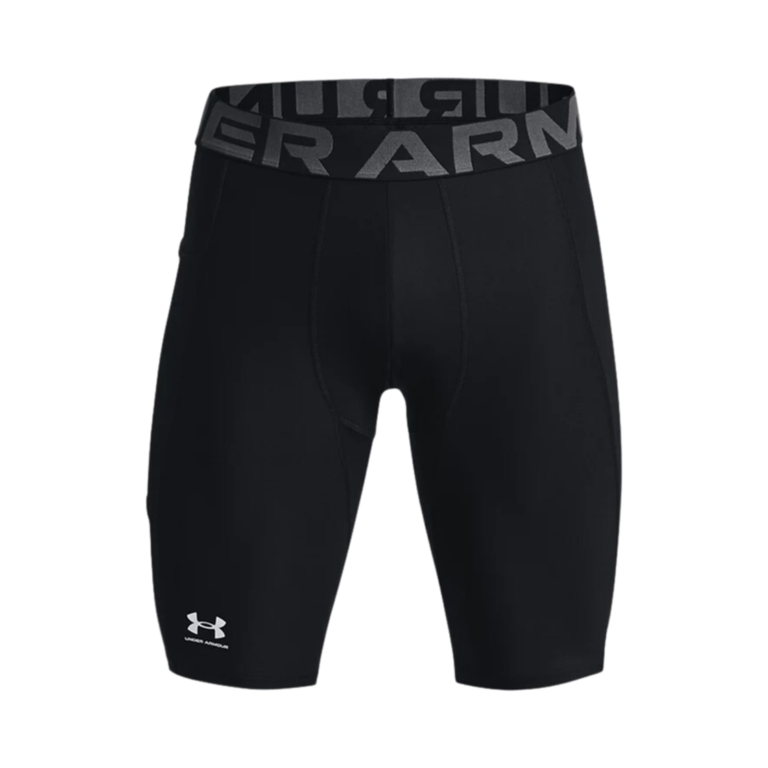 언더아머 히트기어 포켓 롱 쇼츠 블랙 화이트(Under Armour HeatGear Pocket Long Shorts Black White)
