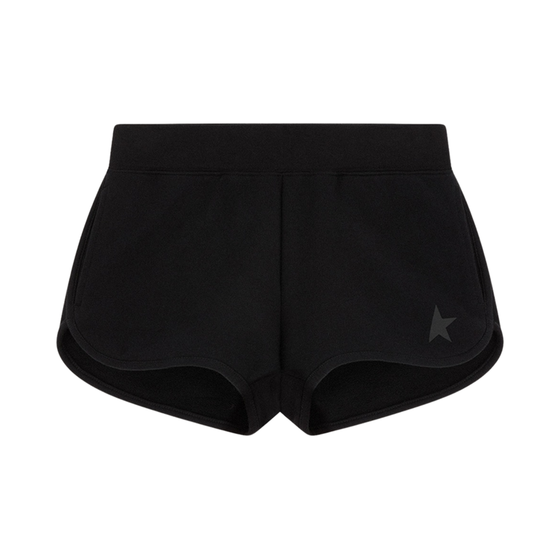 GWP00879-P000525-90100 (W) Golden Goose Tone On Tone Star Shorts Black