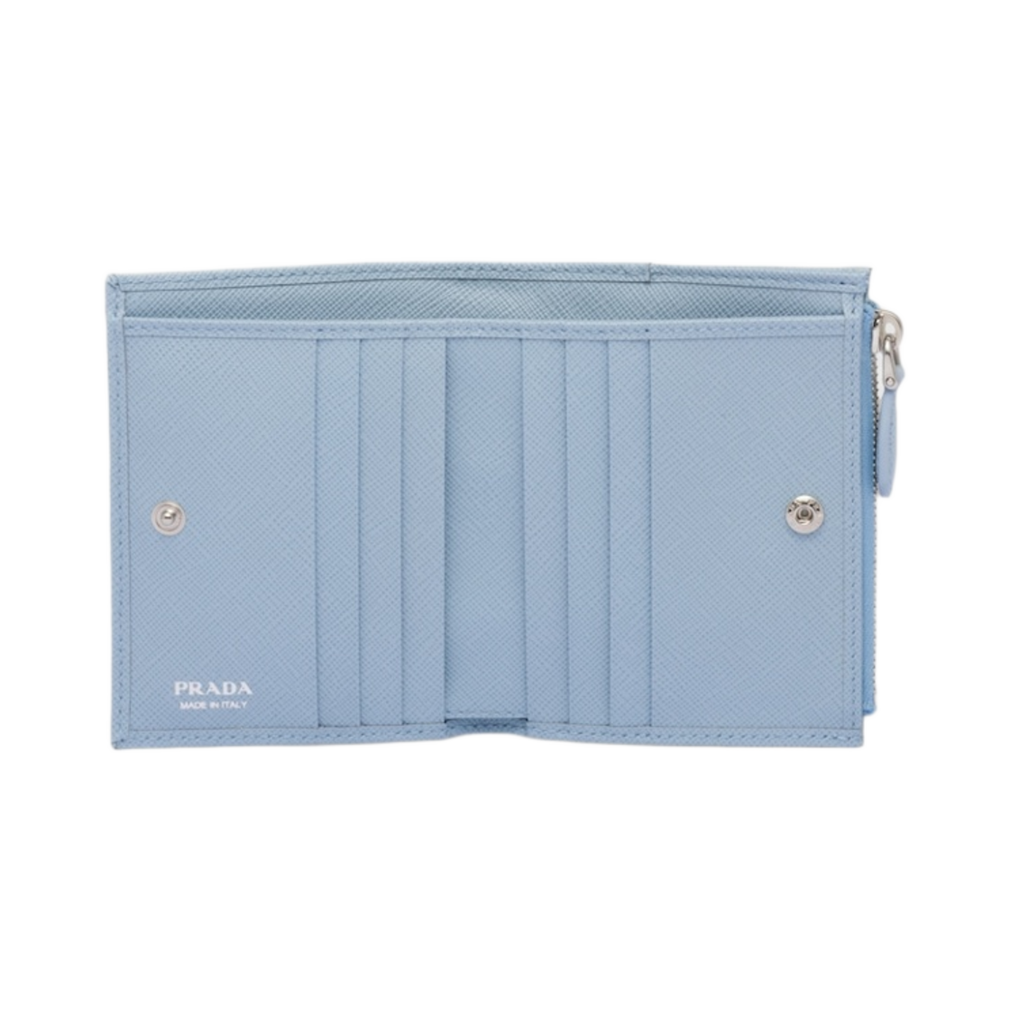 【人気/関税/送料込み】 Prada Re-Nylon and Leather Wallet Blu Authentic Prada Blue Saffiano Leather Wallet With Chain
