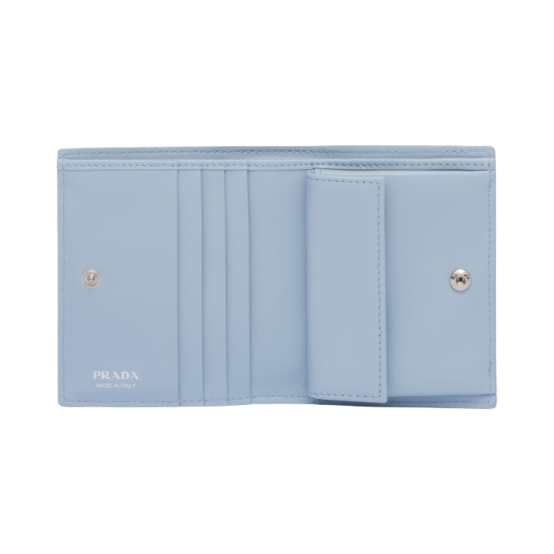 프라다 스몰 브러쉬드 레더 월렛 라이트 블루(Prada Small Brushed Leather Wallet Light Blue) - 2