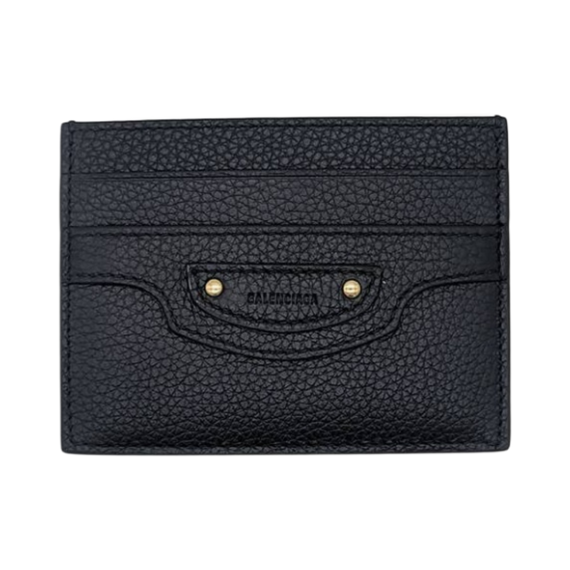 64010915Y0I1000 Balenciaga Neo Classic Card Holder Black