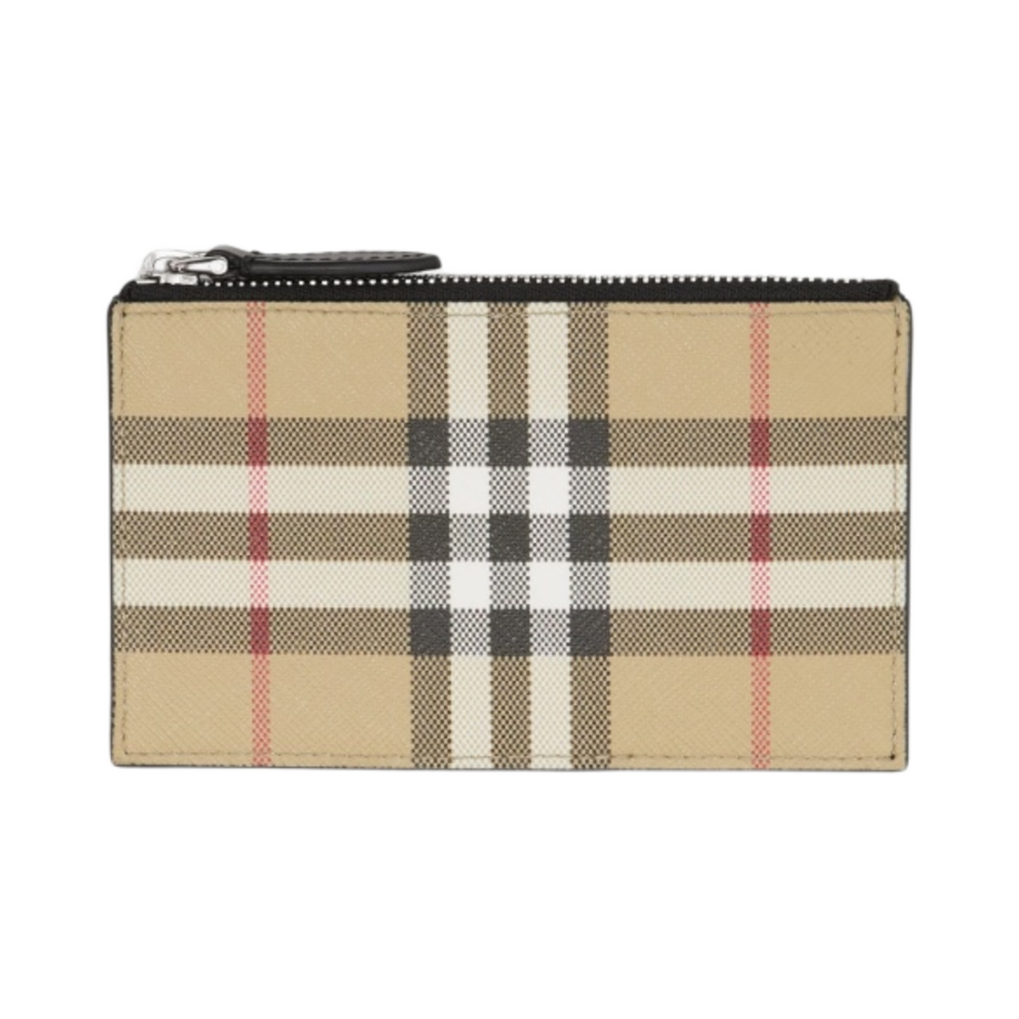 8064452 Burberry Vintage Check Zip Card Case Archive Beige