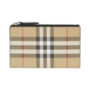 Burberry Vintage Check Zip Card Case Archive Beige