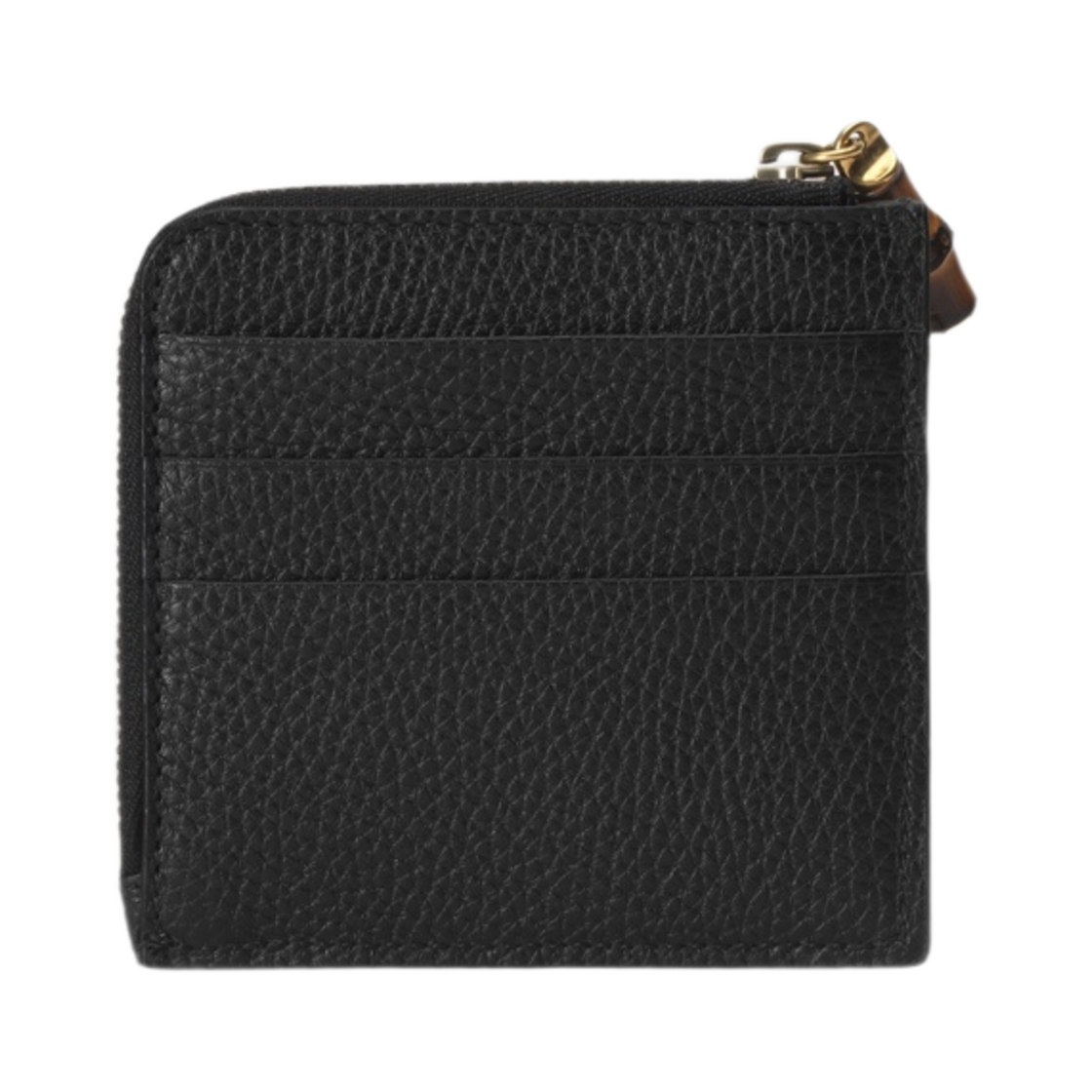 구찌 더블 G 카드 케이스 뱀부 블랙 레더(Gucci Double G Card Case with Bamboo Black Leather) - 2