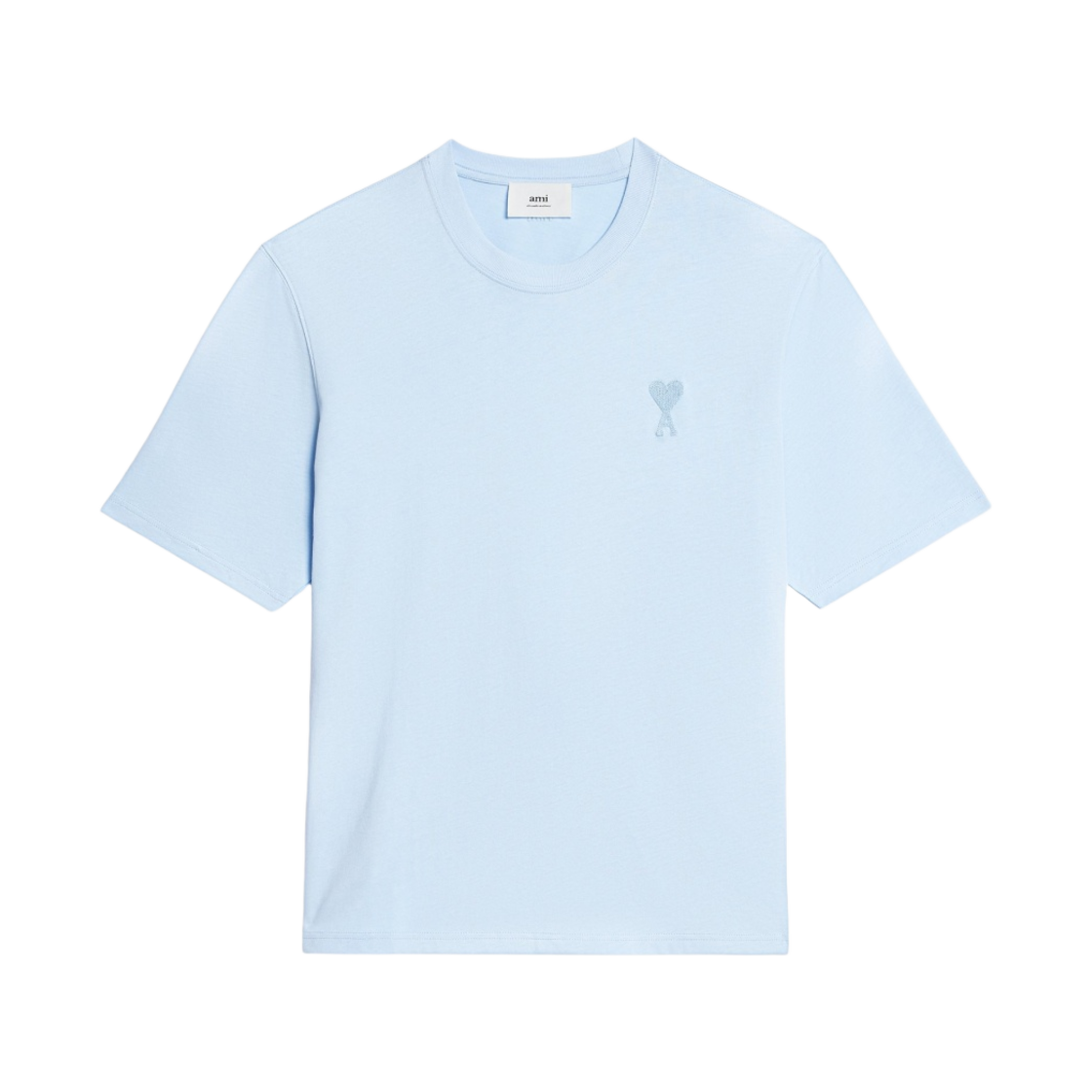 아미 스몰 하트 로고 티셔츠 스카이 블루