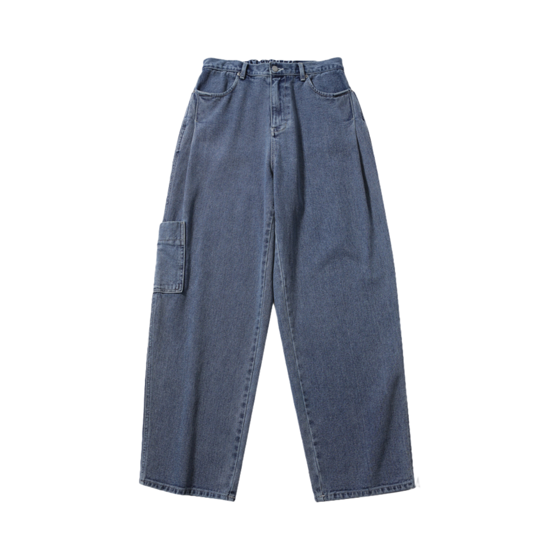 발루트 카펜터 사이드 턱 팬츠 블루 워시드