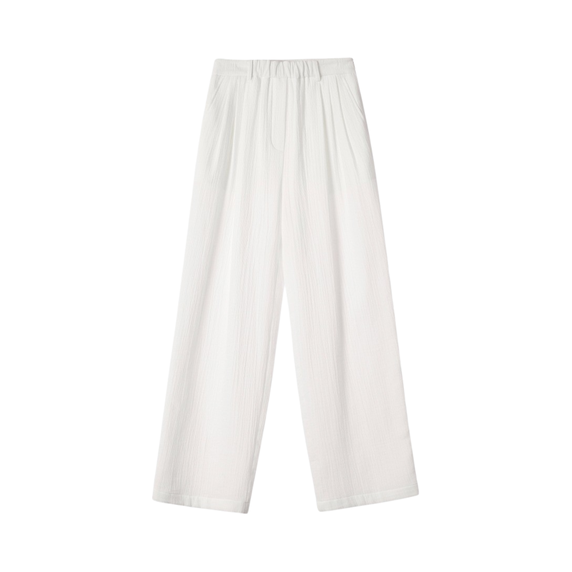 엔오르 우먼 프론트 밴딩 스트레이트 팬츠 화이트