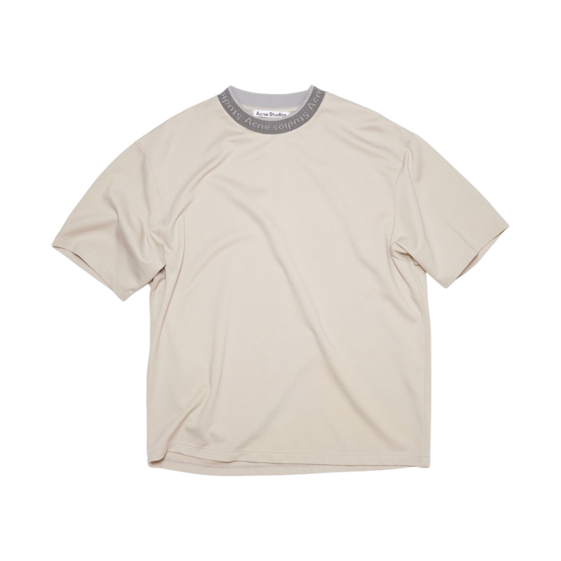 아크네 스튜디오 로고 바인딩 티셔츠 오이스터 그레이(Acne Studios Logo Binding T-Shirt Oyster Grey) - 1