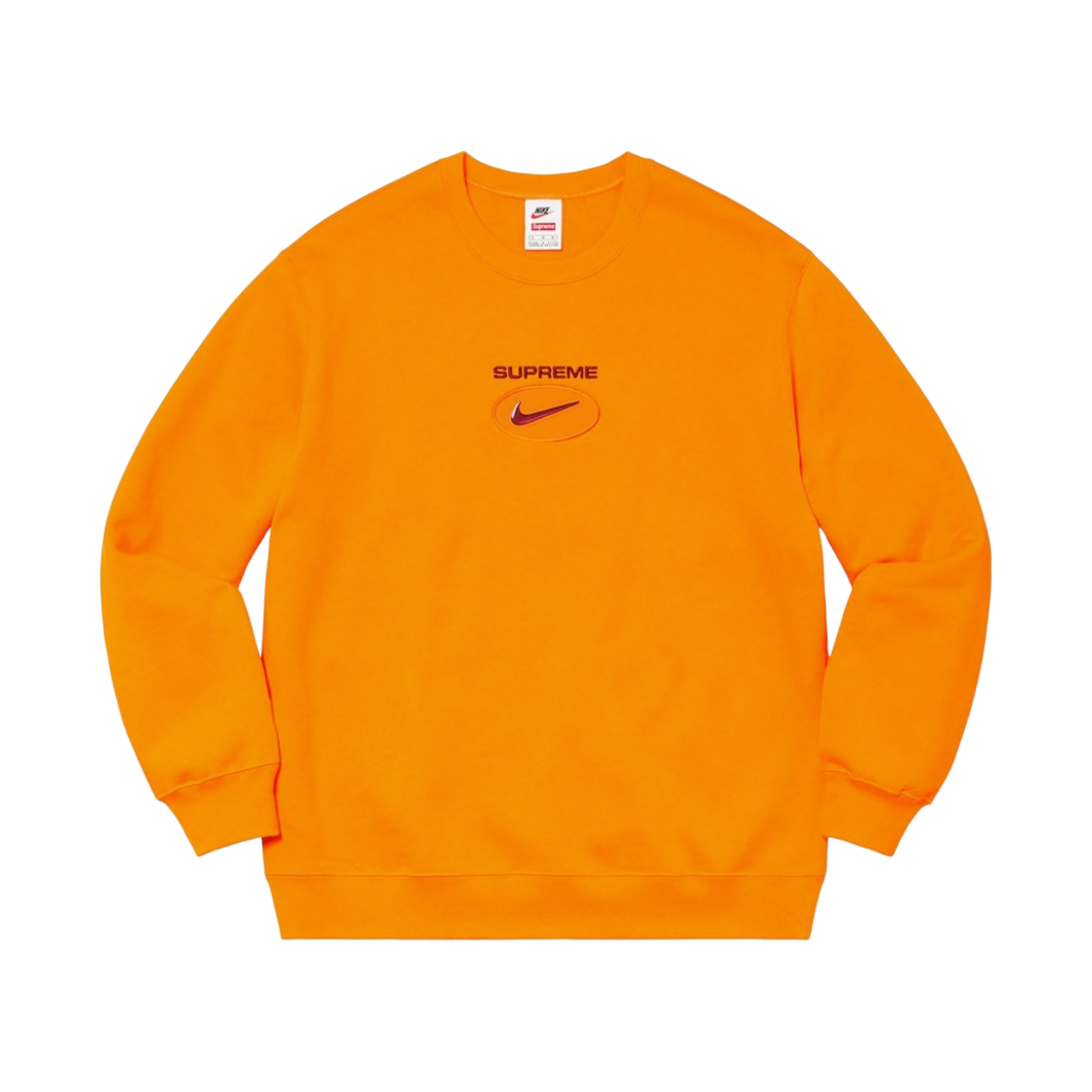 슈프림 x 나이키 쥬얼 크루넥 오렌지 - 20FW