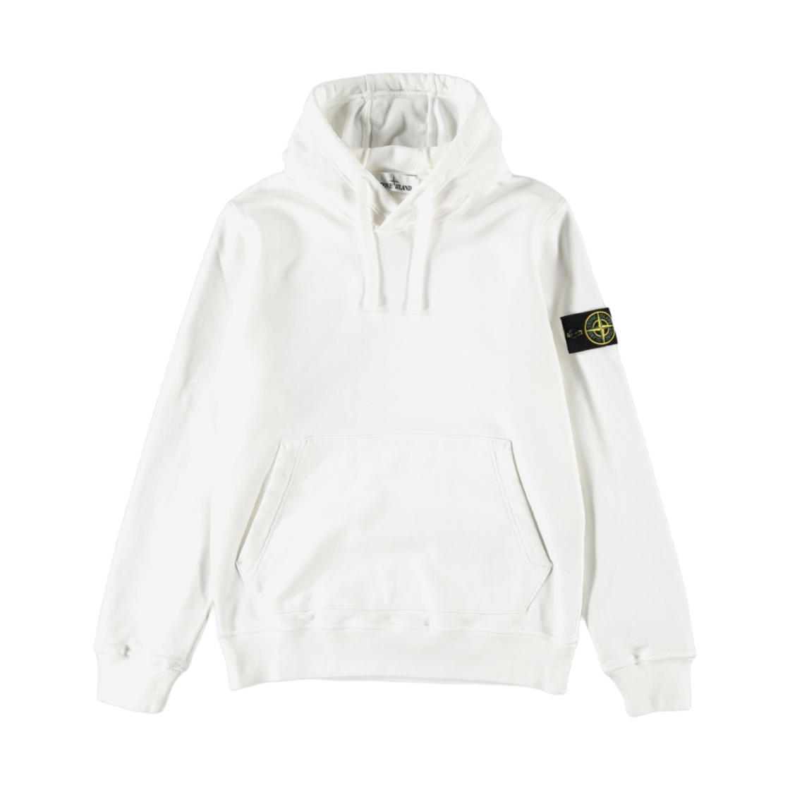 741564151-V0001 Stone Island 64151 Cotton Fleece Hooded Sweatshirt White - 21SS