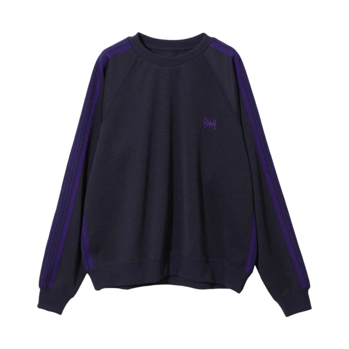NS245C Needles Track Crew Neck Poly Smooth Navy