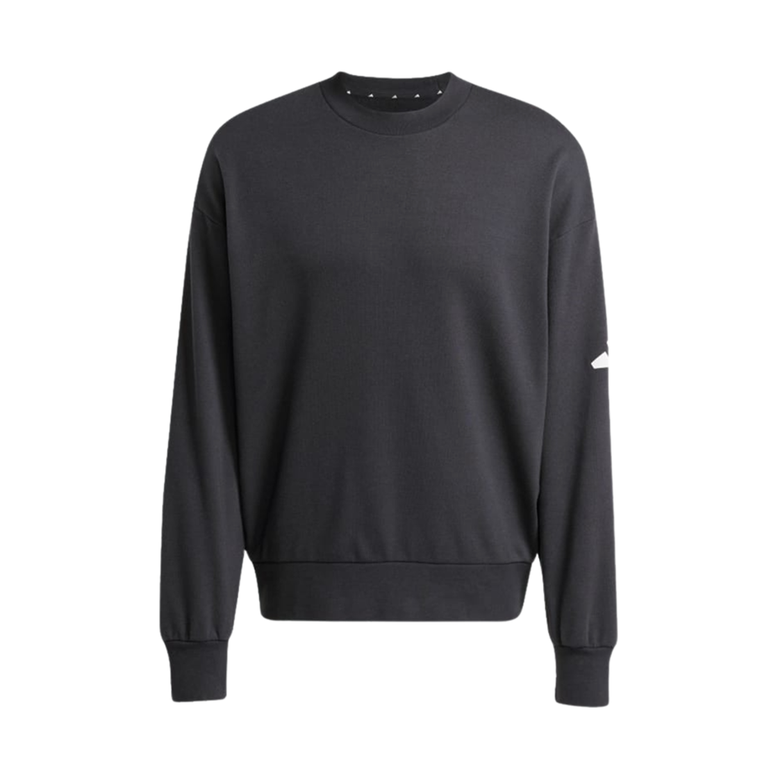 JF3576 Adidas Essentials Loose Fit 3 Bar Logo Sweatshirt Black White - KR Sizing