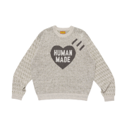 Human Made Heart Knit Sweater Gray