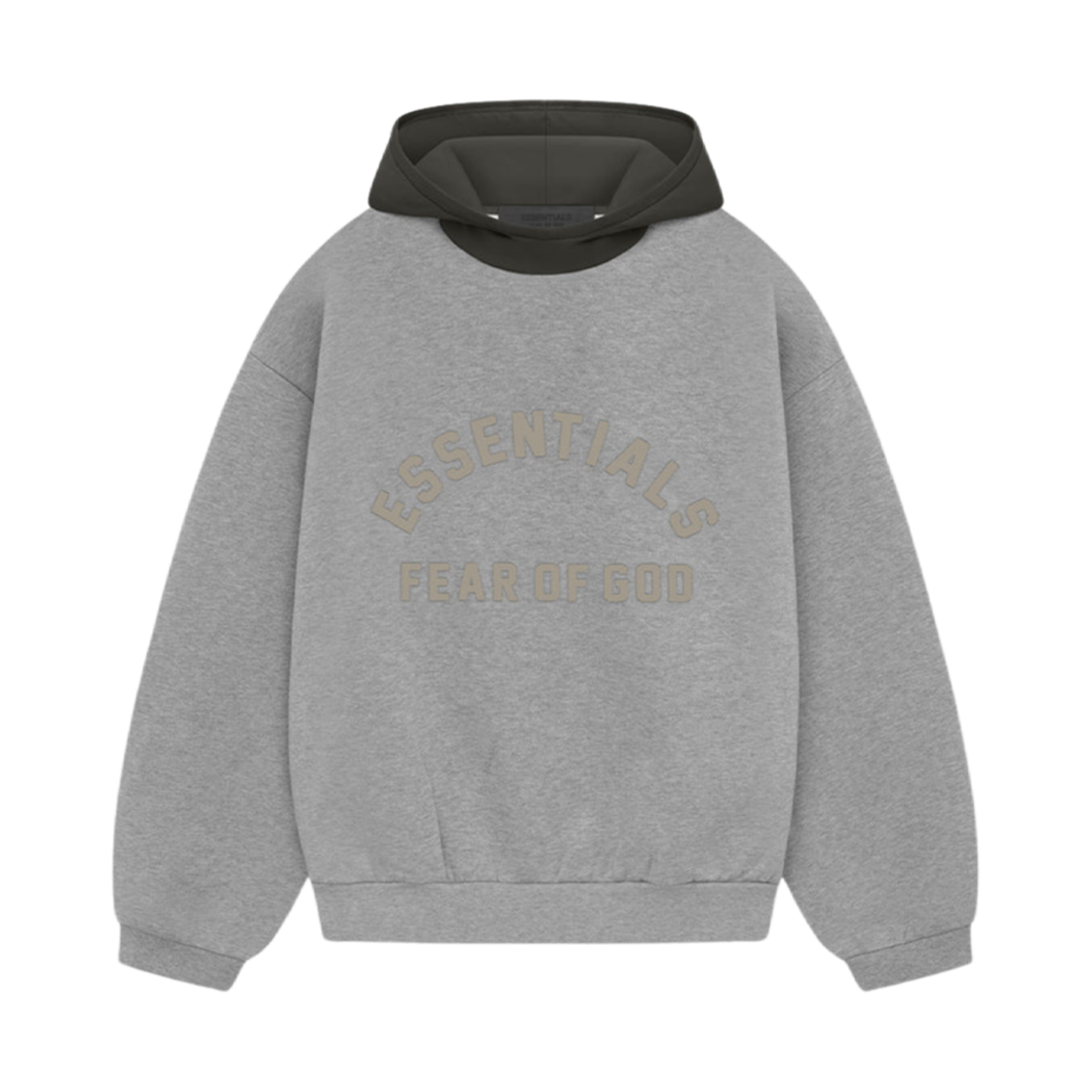 에센셜 나일론 플리스 후드 다크 헤더 오트밀 잉크 - 24SS(Essentials Nylon Fleece Hoodie Dark Heather Oatmeal Ink - 24SS)