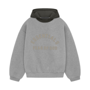 Essentials Nylon Fleece Hoodie Dark Heather Oatmeal Ink - 24SS