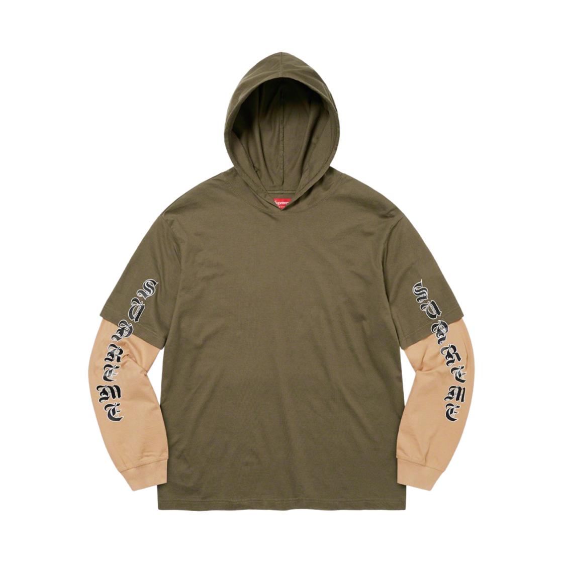 슈프림 레이어드 후드 롱슬리브 탑 올리브 - 22FW(Supreme Layered Hooded L/S Top Olive - 22FW) - 1