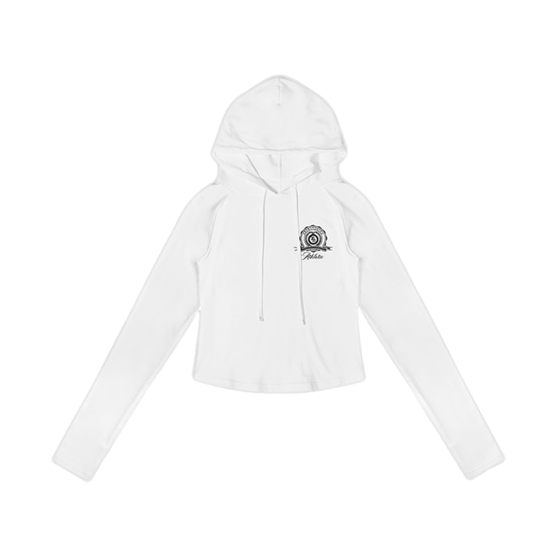 본투윈 애슬래틱 엠블럼 슬림 후디 화이트