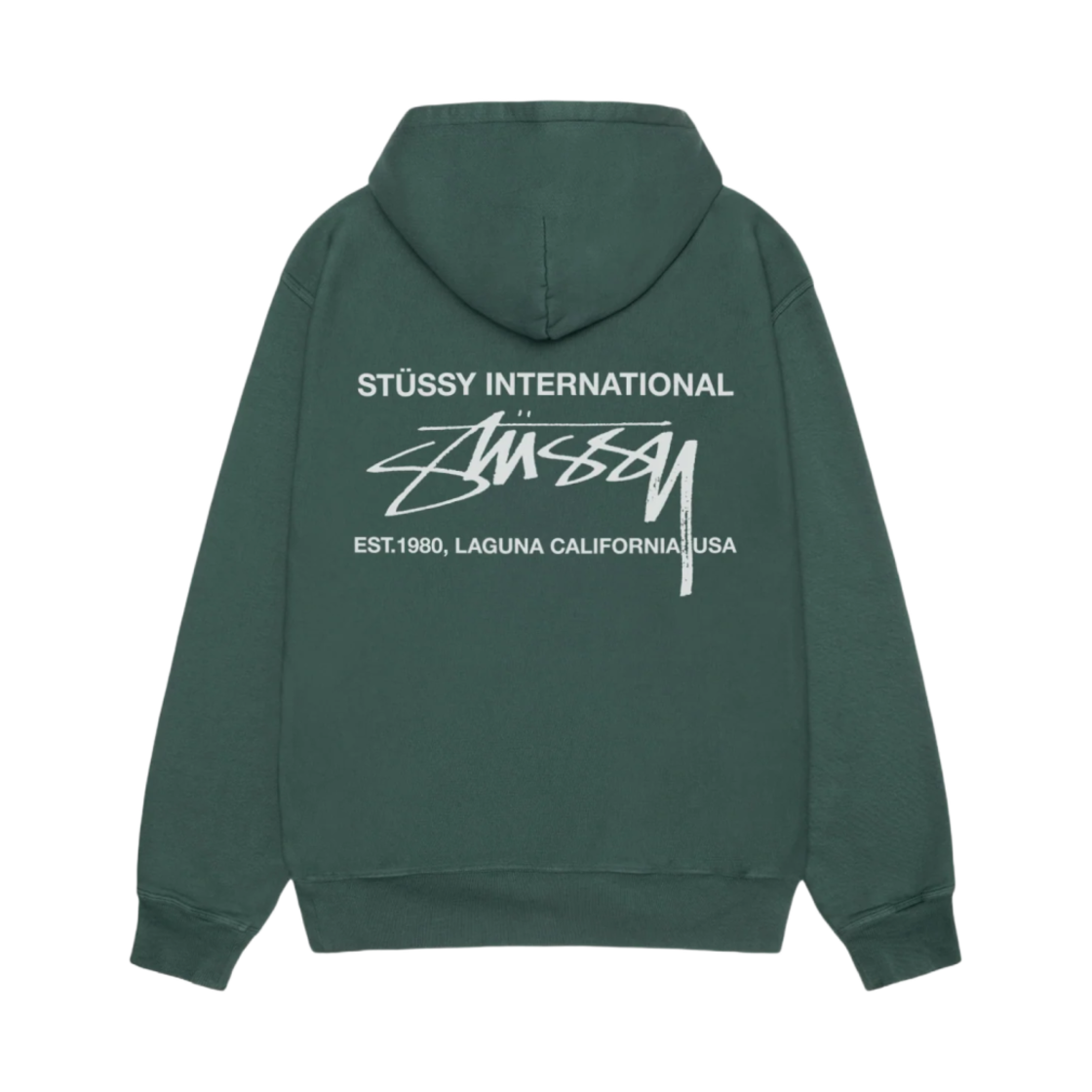 1925117 Stussy Smooth International Pigment Dyed Hoodie Forest
