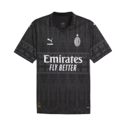 Puma x Pleasures AC Milan  2023/24 4th Jersey Replica Puma Black Asphalt (Non Marking Ver.)