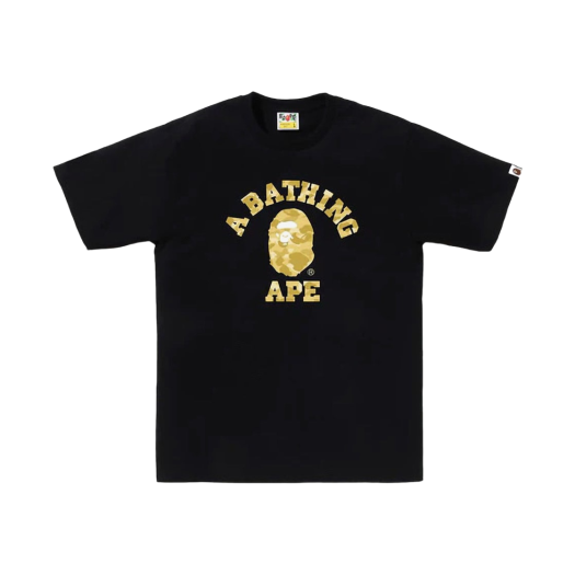 BAPE Color Camo College T-Shirt Black Yellow