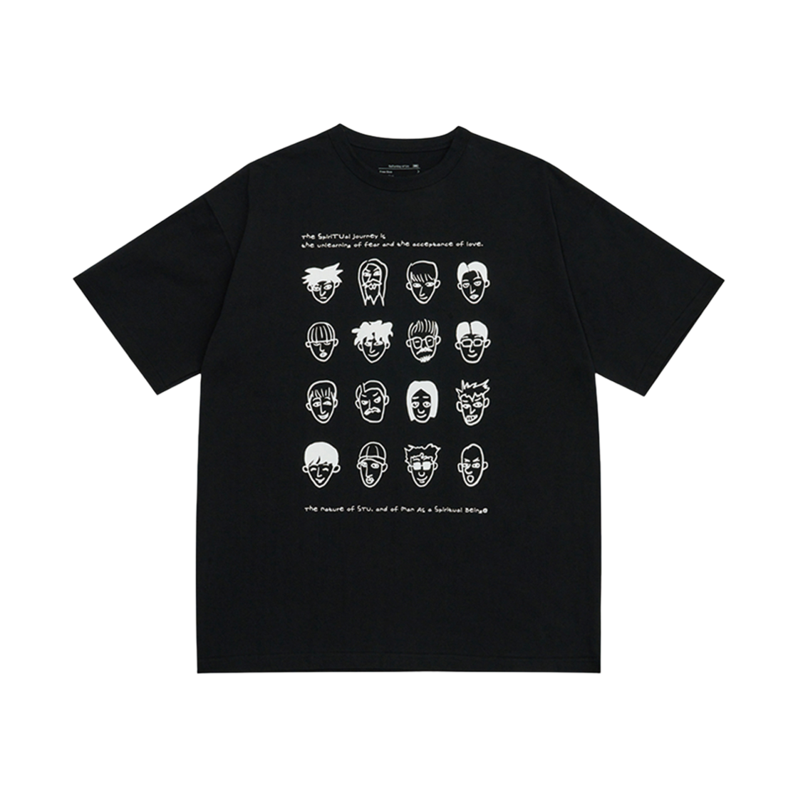 에스티유 캐릭터 프린팅 티셔츠 블랙