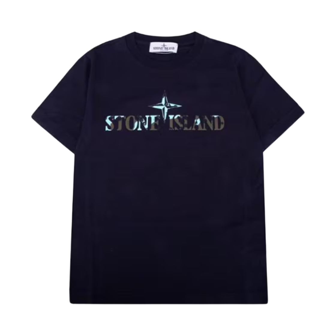 791621051-V0020 (Kids) Stone Island 21051 Garment Dyed Cotton Jersey Short-Sleeve T-Shirt Black - 23FW