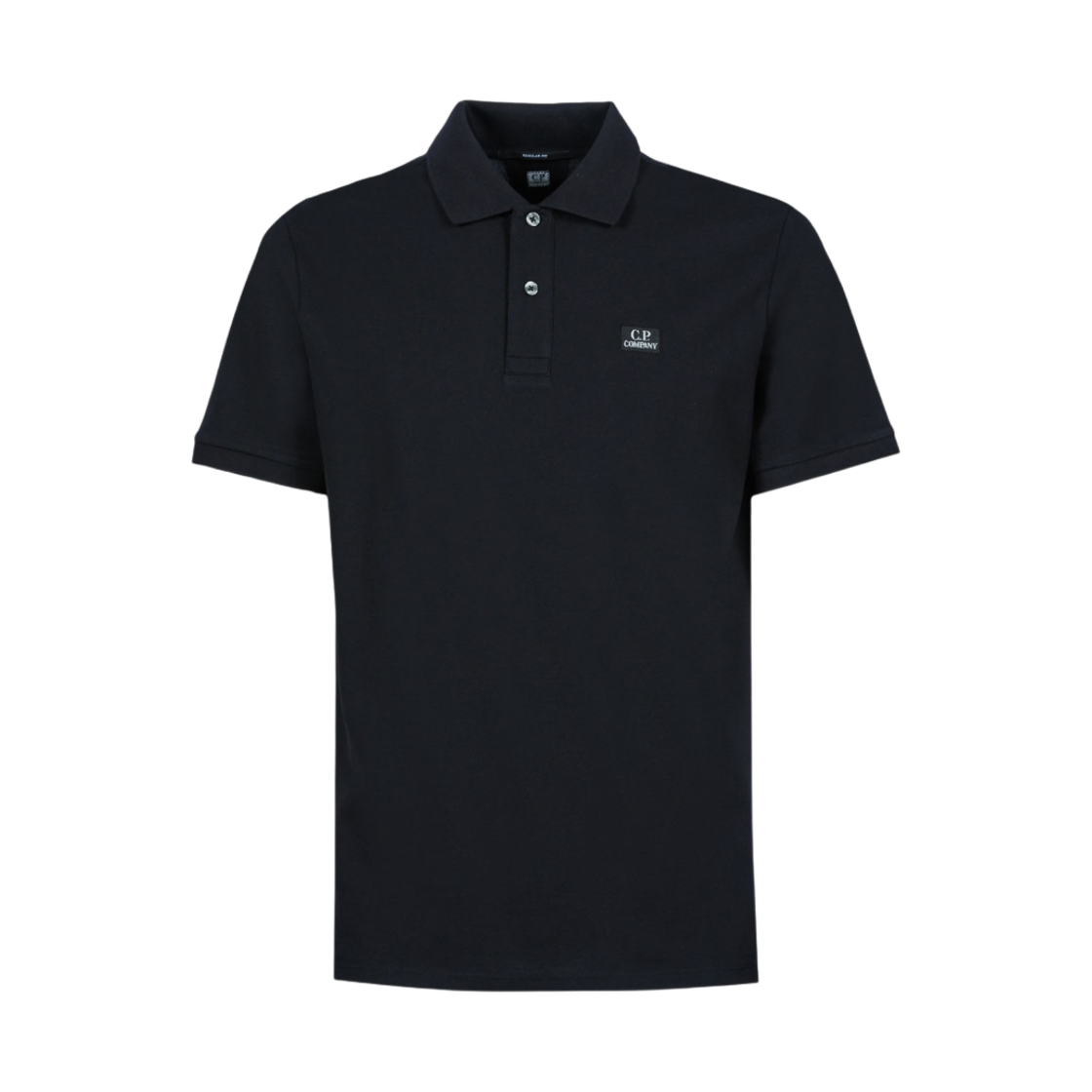 12CMPL055A005263W999 C.P. Company Stretch Pique Regular Fit Logo Polo Black - 22SS