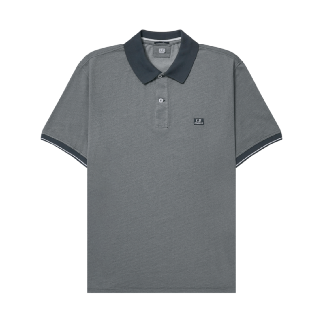 18CMPL130A006263G935 C.P. Company Tacting Pique Polo Shirt Charcoal - 25SS