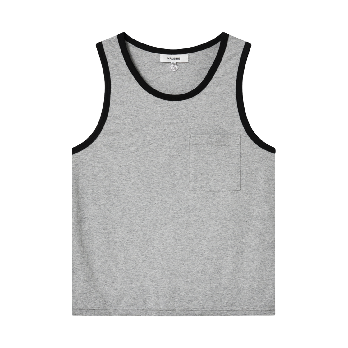 WT234 Haleine Contrast Ringer Sleeveless Top Grey