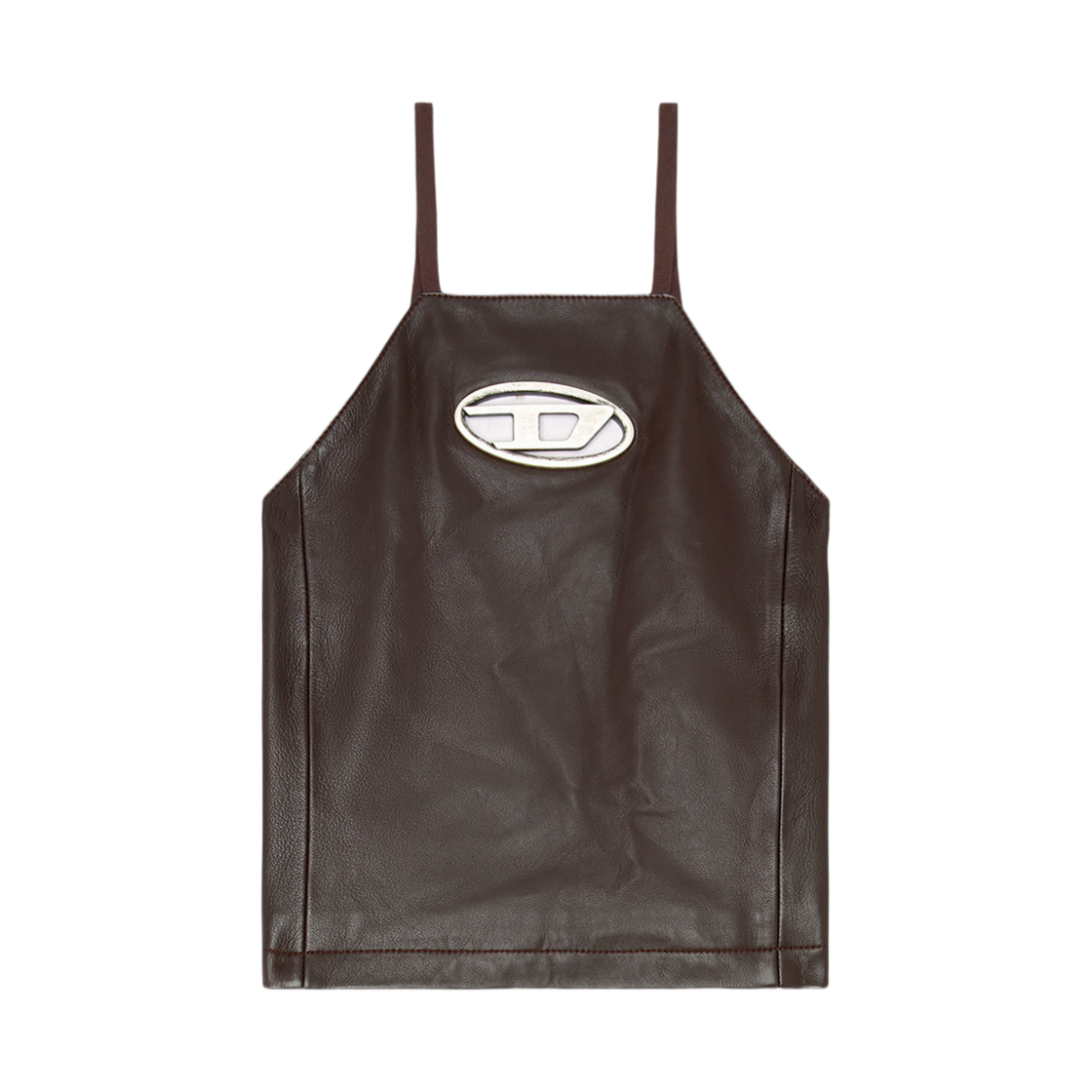 A149580BND-R7ES (W) Diesel L-Twilight Open-Back Leather Top Brown