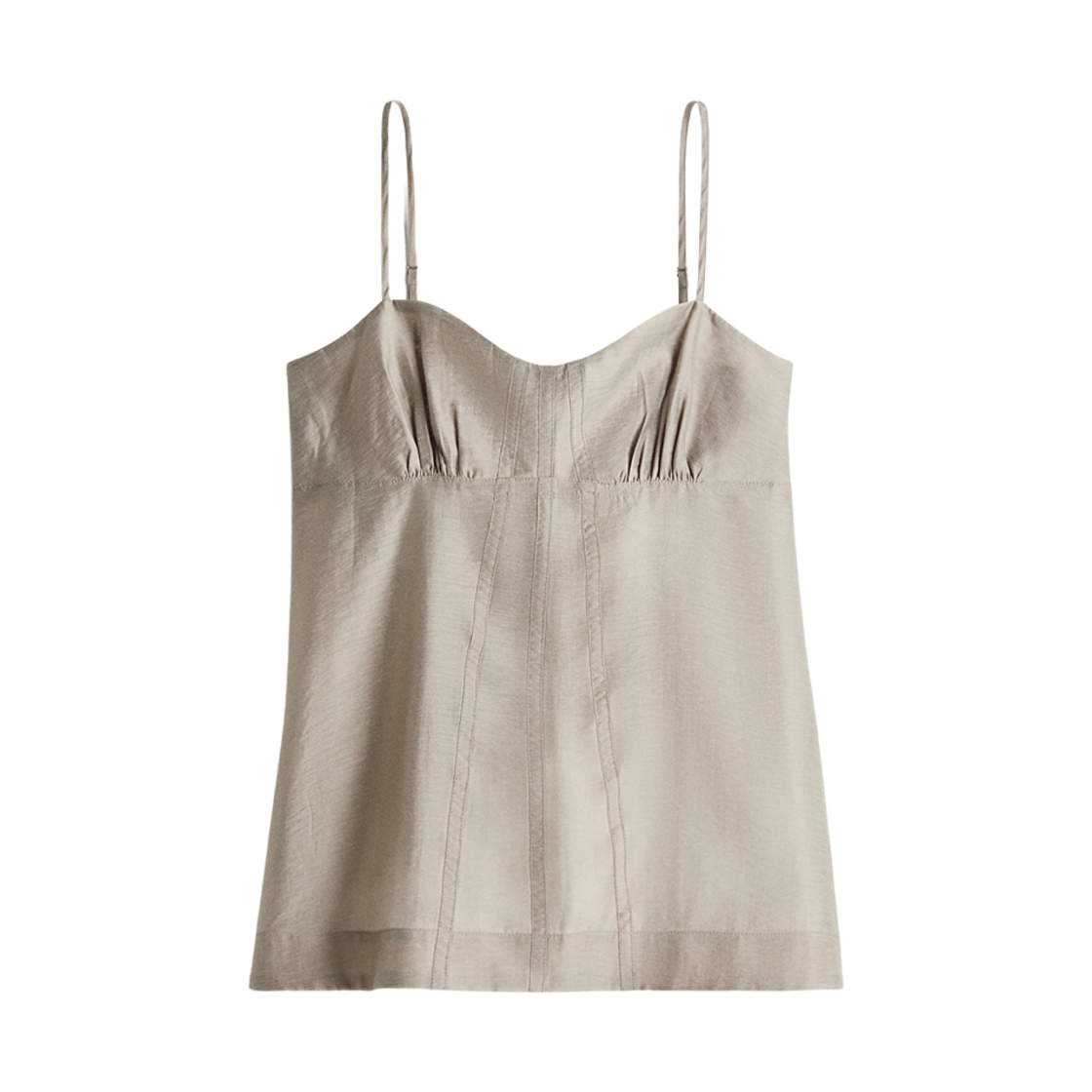 1284894004 (W) H&M Sheer Strappy Top Grey