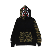 BAPE 1st Camo Shark Full Zip Hoodie Black
